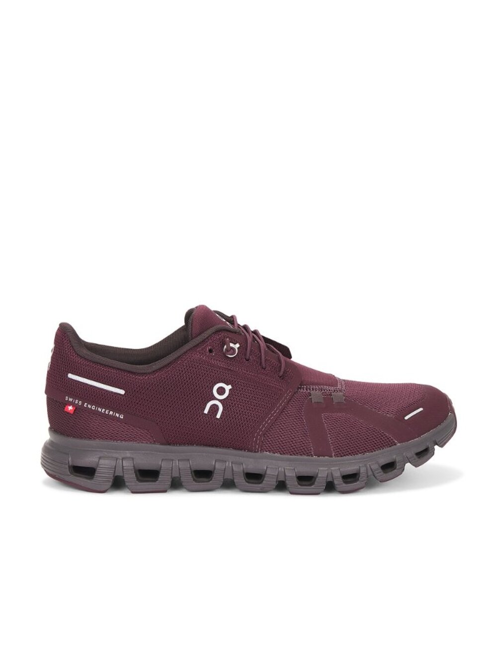 On Cloud 6 in Mulberry & Pebble red wine purple sneaker running shoes